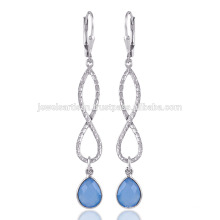 Blue Onyx Dangle &amp; Drop Earring et Unique Design sur 925 Sterling Silver